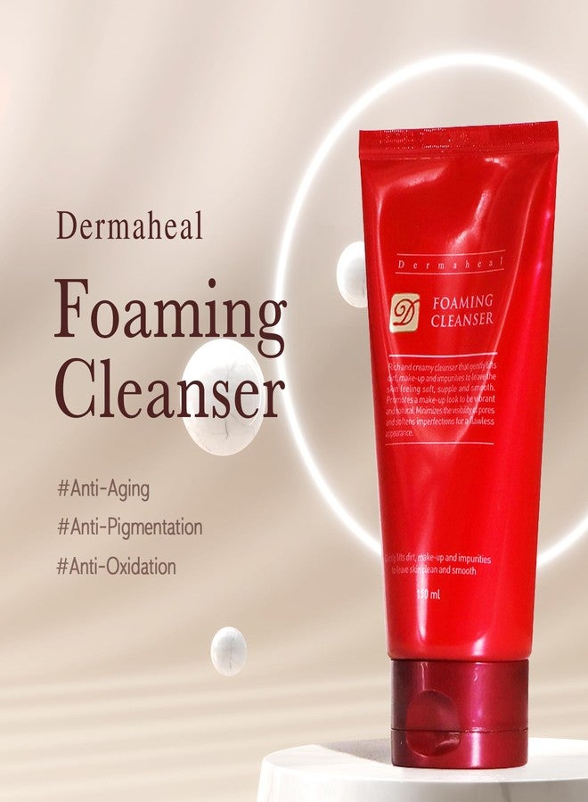 Dermaheal Foaming Cleanser Rich Creamy Face Wash with Protease Enzymes and Bio Peptides for Pore Refining and Makeup Removal 5.07 fl oz - Image 2